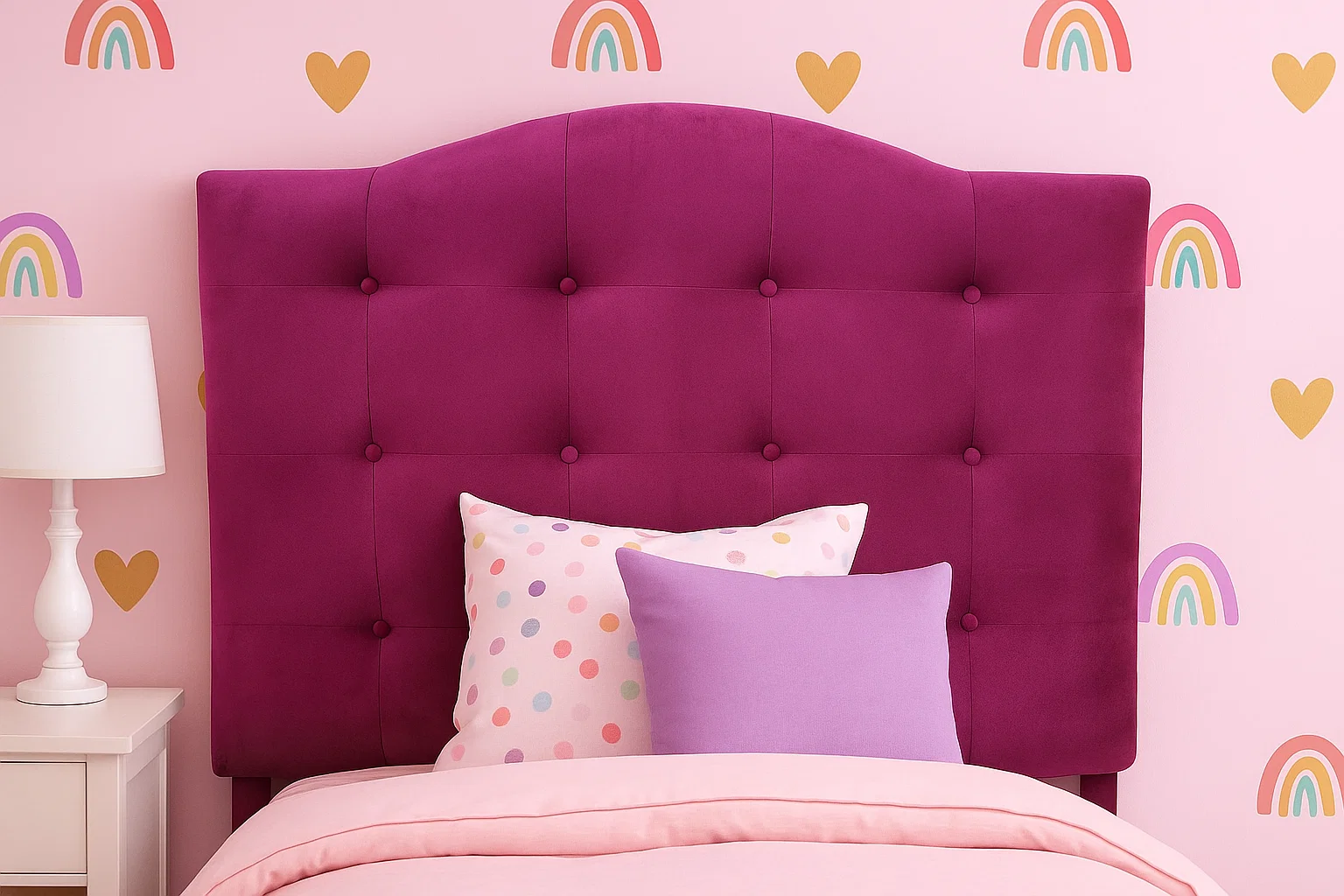 Respaldo 1,5plz Atenea Fucsia