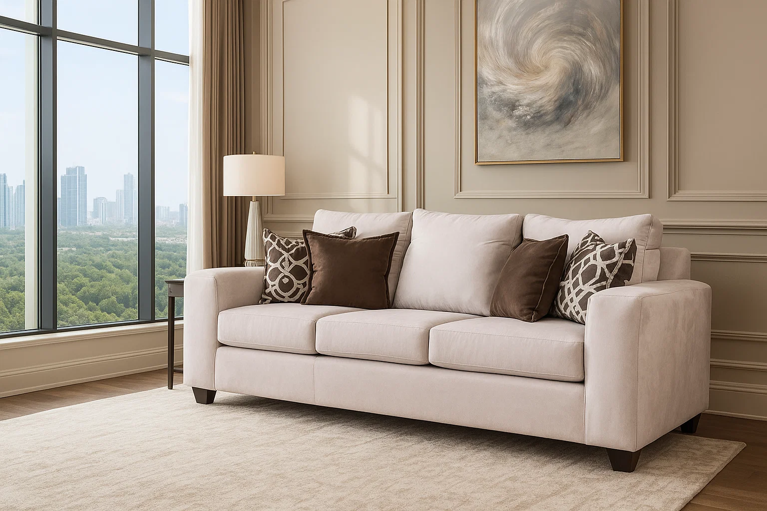 Sofa Kenia 3c Felpa Beige