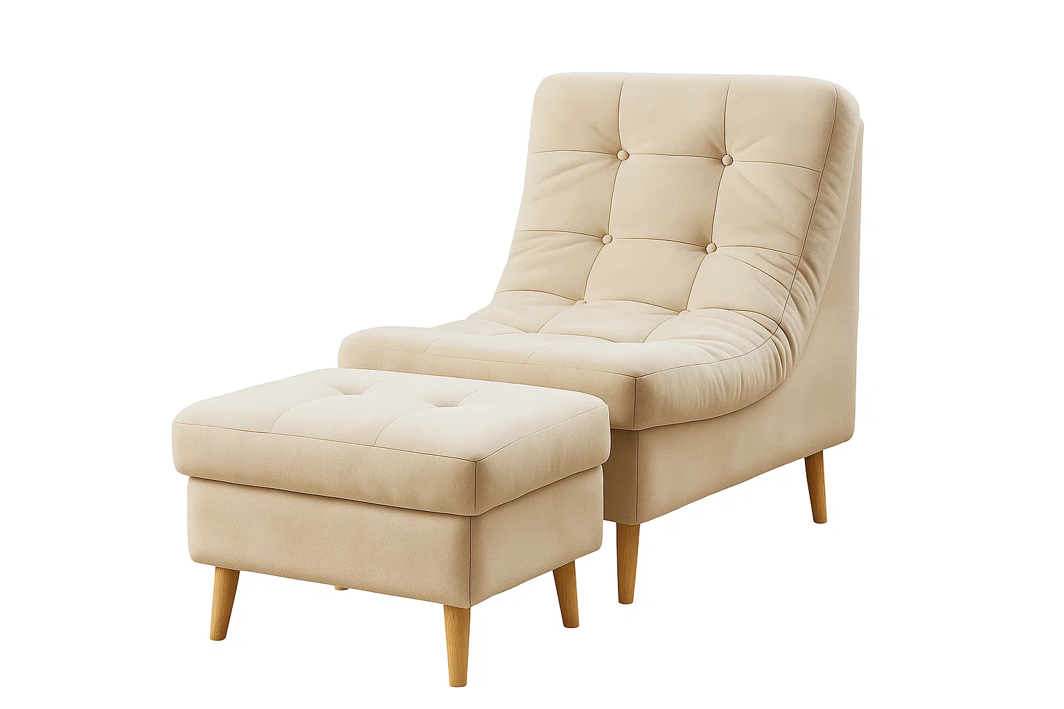 Poltrona Nido Felpa Beige - Imagen 2